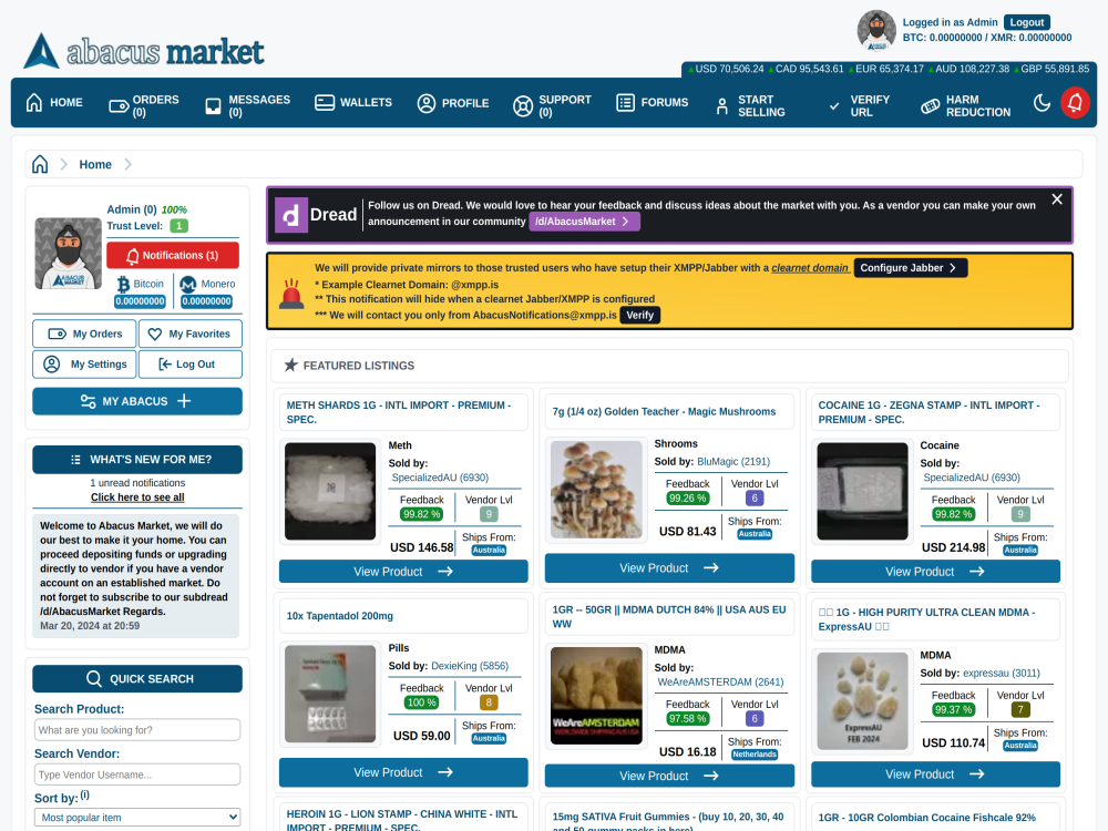Accessing Abacus Market